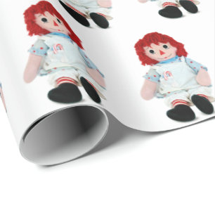 Papier Cadeau Poupée en cerf de Noël avec Sucre de canne