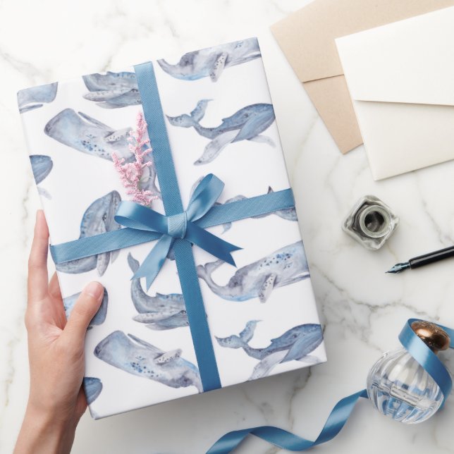 Papier cadeau pour baleine à bosse (Cadeaux)