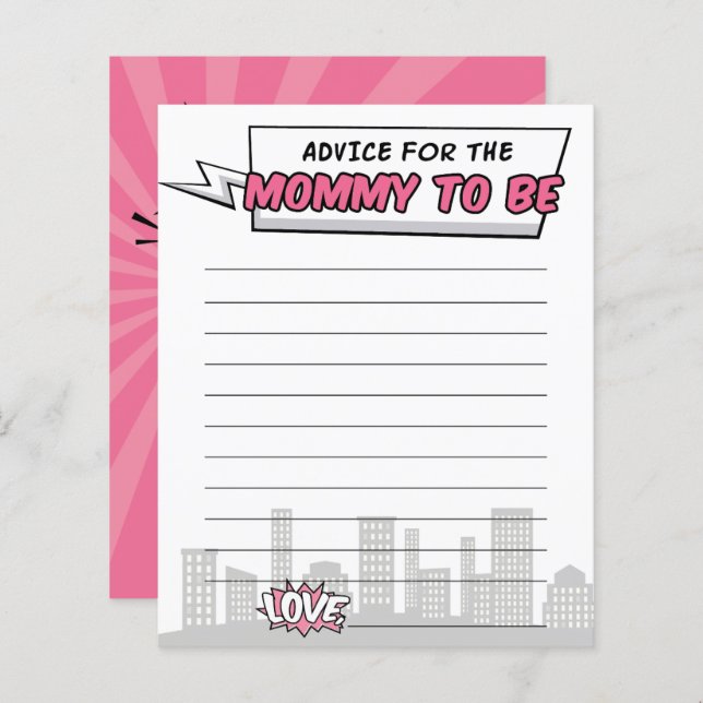 Papier Cadeau pour bébé de Shower Conseils de bande dessi (Devant / Derrière)