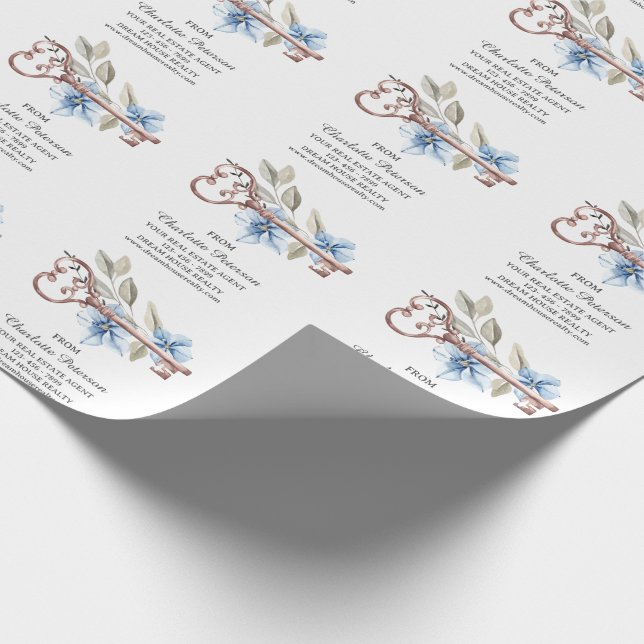 Papier Cadeau Pour Cadeau de Client Immobilier (Coin)