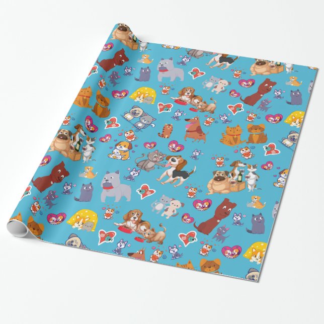 Papier Cadeau Pour Chats Et Chiens (Déroulé)