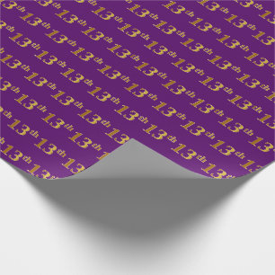 Papier Cadeau Pourpre, événement d'or de Faux 13ème (treiziè