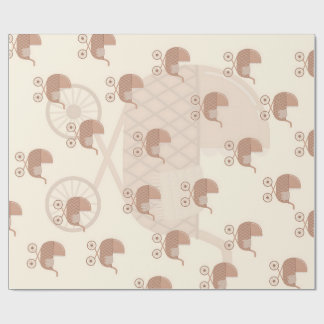 Papier Cadeau Poussette pour bébé mignon