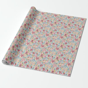 Papier Cadeau pré du milieu de l'été, motif plante en fleurs.