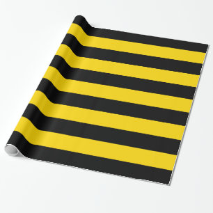 Papier Cadeau Précaution jaune et noire d'avertissement barrée