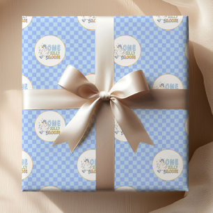 Papier Cadeau Premier anniversaire de Blue One Silly Goose-Boy