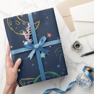Papier Cadeau Premier anniversaire de l'espace extra-atmosphériq