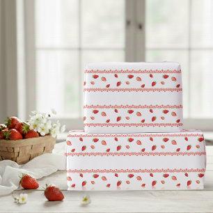 Papier Cadeau Premier Anniversaire Red Lace Berry