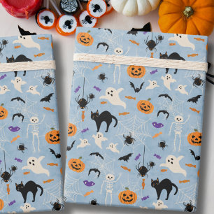 Papier Cadeau Premier Halloween effrayant Anniversaire Enfants B