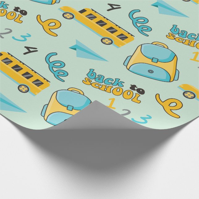 Papier Cadeau Premier Jour De L'École : Papier D'Art En Papier I (Coin)
