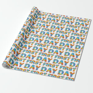 Papier Cadeau PREMIER JOUR Jigsaw Alphabet