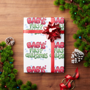 Papier Cadeau Premier Noël du bébé