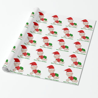 Papier Cadeau Premier Noël du bébé de rampement de bébé