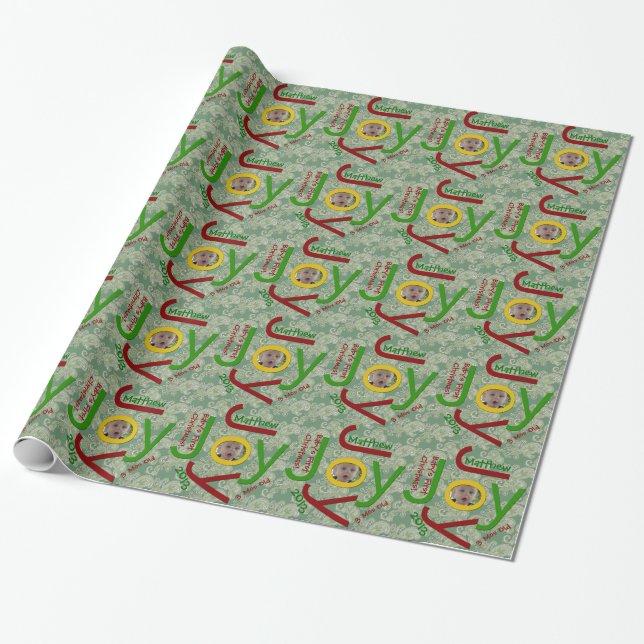 Papier Cadeau PREMIER Papier d'enveloppement de Noël de votre bé (Déroulé)
