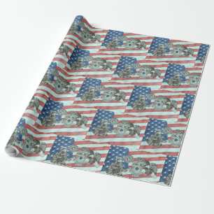 Papier Cadeau Premier répondeur patriotique