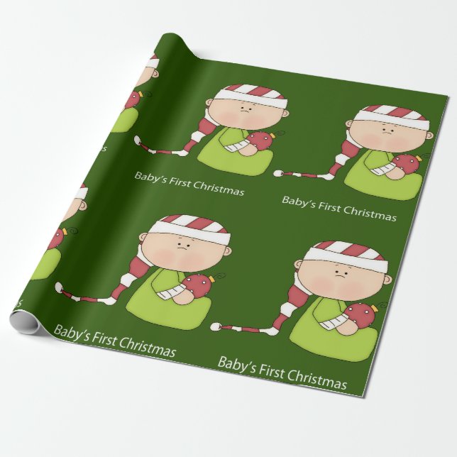 Papier Cadeau Première enveloppe de cadeau de Noël de Noël du (Déroulé)