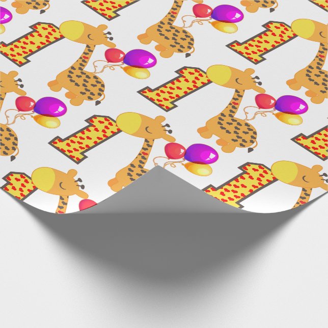 Papier Cadeau Première partie de coutume de girafe (Coin)