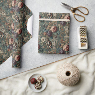 Papier Cadeau Prenez un Bow - Gothique Floral Design