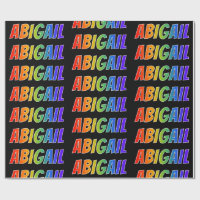 Prénom arc-en-ciel "ABIGAIL" ; Amusant et Coloré