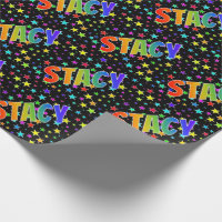 Prénom arc-en-ciel "STACY" + Stars
