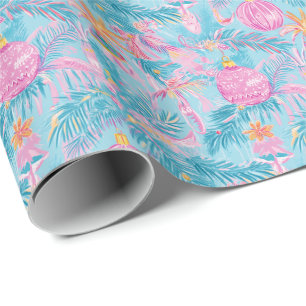 Papier Cadeau Preppy Palm Beach Arbres de Noël et ornements