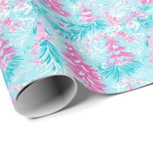 Papier Cadeau Preppy Palm Beach Arbres de Noël et ornements