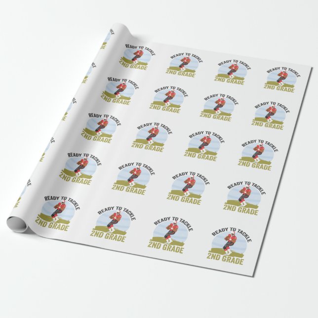 Papier Cadeau Prêt À Attaquer Le Rugby Imaginaire De Football De (Déroulé)