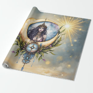 Papier Cadeau Prêtresse de la Lune – Gardienne de l'Équilibre Cé