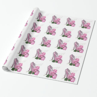 Papier Cadeau Pretty pink Hi Heel Rose