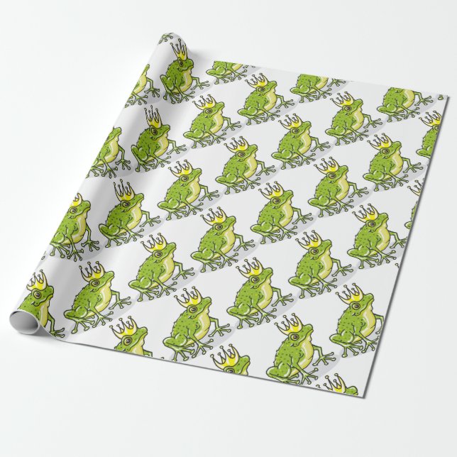 Papier Cadeau Prince princesse Sketch de grenouille (Déroulé)