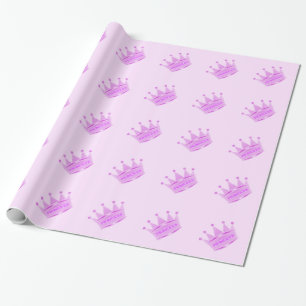 Papier Cadeau Princesse héritière mignonne de roses pâles de