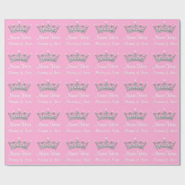 Papier Cadeau Princesse papier d'emballage de bébé PERSONNALISÉ