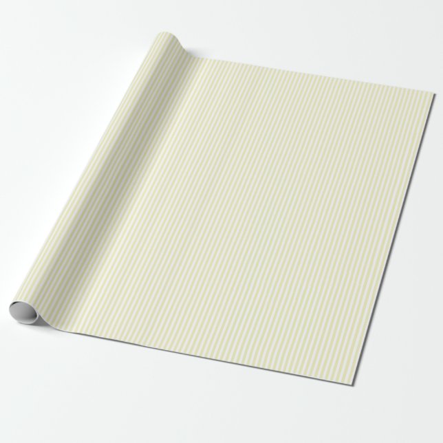 Papier Cadeau Printemps Été Doux Yellow Stripe Cadeau (Déroulé)