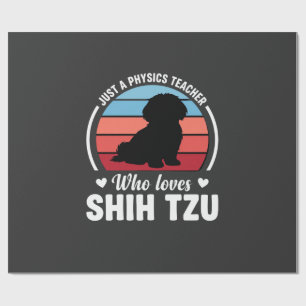 Papier Cadeau Professeur de physique amateur de chien Shih Tzu