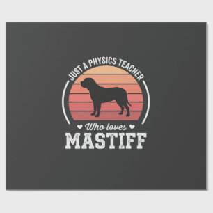Papier Cadeau Professeur de physique Mastiff amateur de chiens