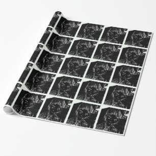Papier Cadeau projet noir quotidien de manga d'anime