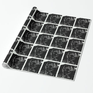 Papier Cadeau projet noir quotidien de manga d'anime