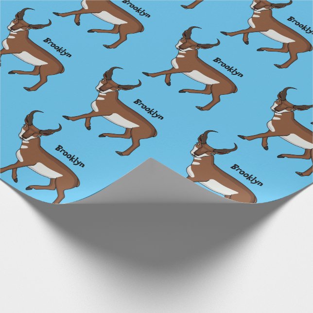 Papier Cadeau Pronghorn antelope cartoon illustration (Coin)