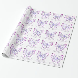 Papier Cadeau Proverbes 3:5,6 Écriture Inspiration Papillon