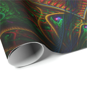 Papier Cadeau Psycho Gears Flame Fractal Art