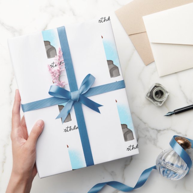 Papier Cadeau Puffin d'anniversaire personnalisé (Cadeaux)
