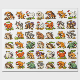 Papier Cadeau Puke & Poop Party: Animal Mayhem