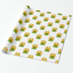 Papier Cadeau puking émoji