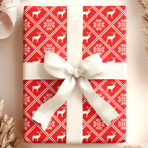 Papier Cadeau Pull de Noël laid Red Deer