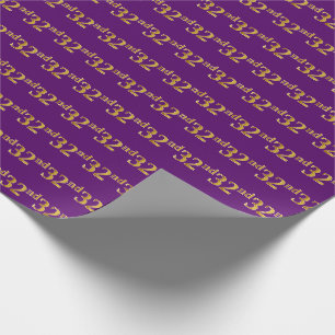 Papier Cadeau Purple, Faux Gold 32e (Trente-Deuxième) Événement