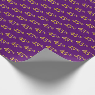 Papier Cadeau Purple, Faux Gold 45e (Quarante-Cinquième)