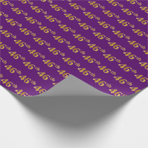 Papier Cadeau Purple, Faux Gold 46e (Quarante-sixième) Événement