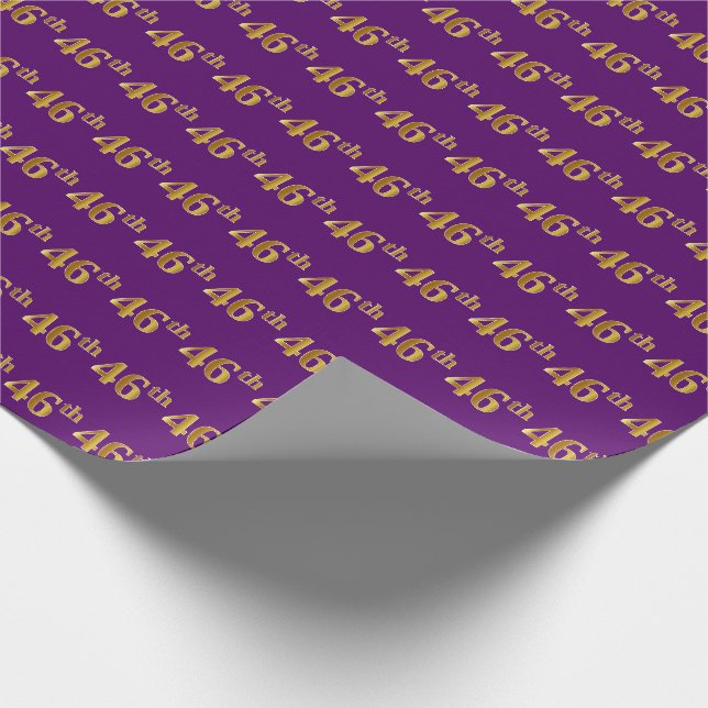 Papier Cadeau Purple, Faux Gold 46e (Quarante-sixième) Événement (Coin)