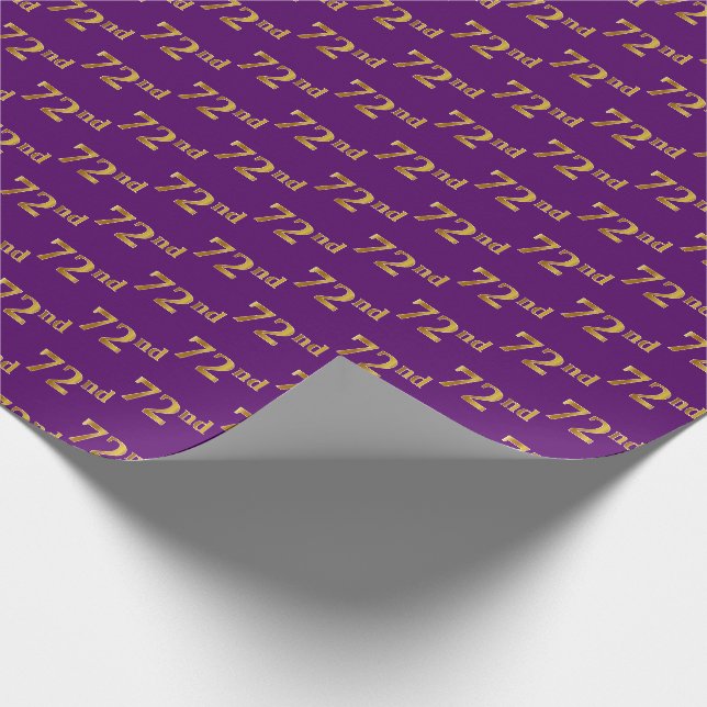 Papier Cadeau Purple, Faux Gold 72e (Soixante-douzième) (Coin)