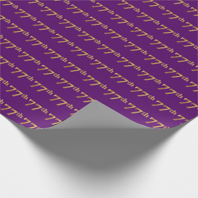 Papier Cadeau Purple, Faux Gold 77e (Soixante-Dix-Septième) (Coin)